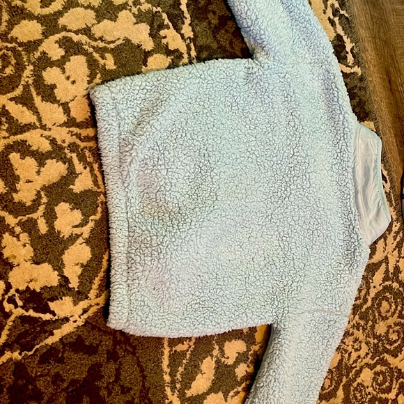 Fuzzy Jacket for winter, light blue, really soft, save $10 - Picture 2 of 3